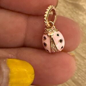 Pink Ladybug Pendant Charm